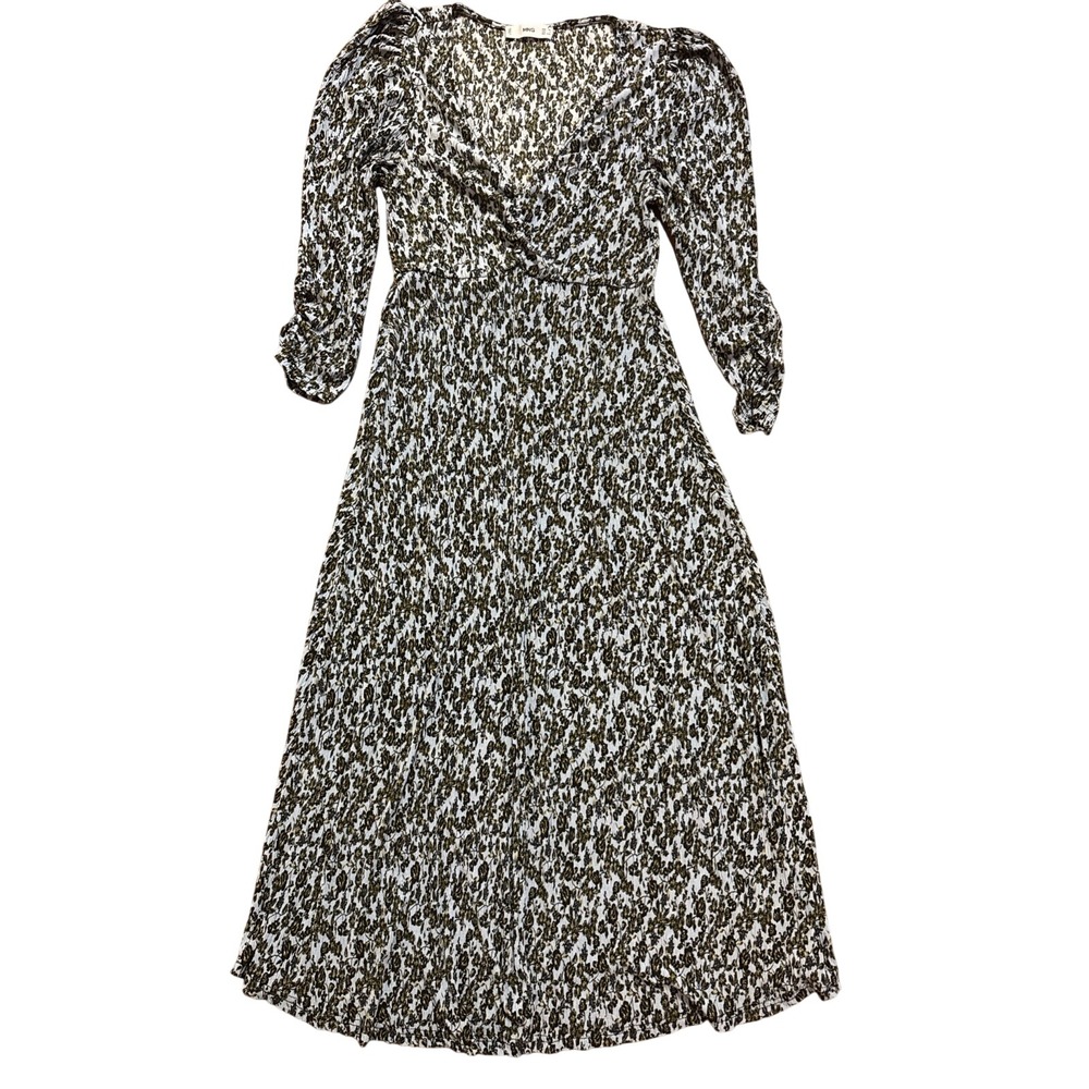 Mango Women's V Neck Midi Floral Dress 90s‎ Boho